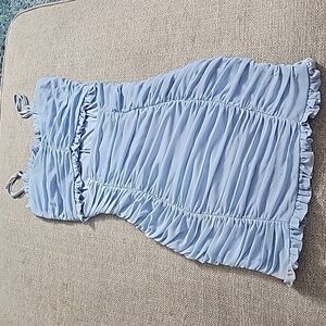 LOVESOME Cocktail Bodycon Mini Dress light Sky blue size small